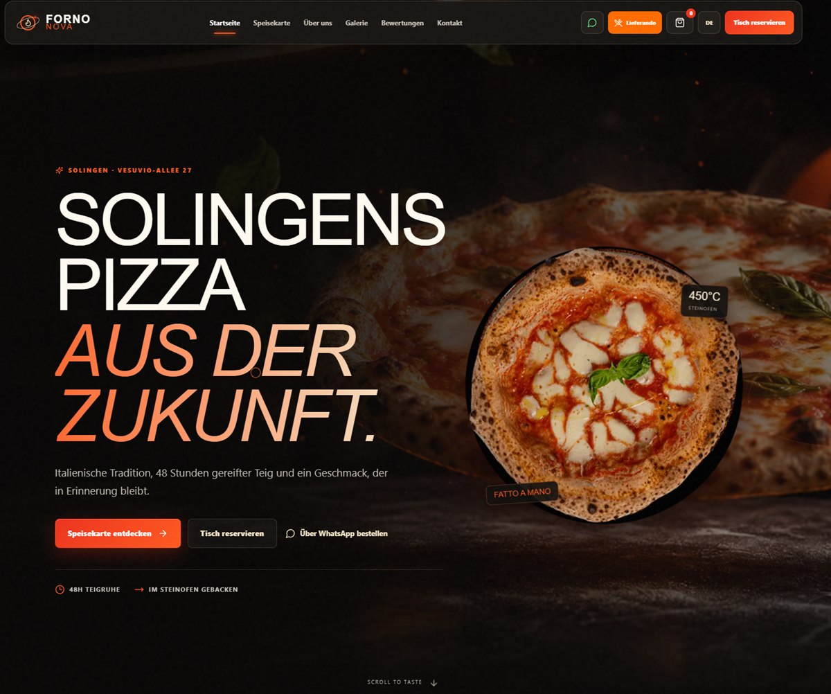 Copertina del sito Forno Nova Pizzeria